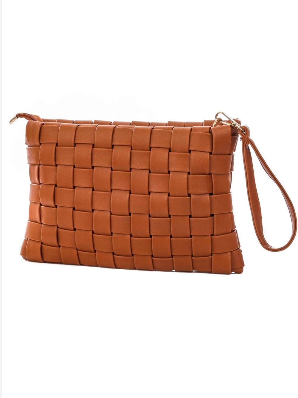 Woven Basket Weave Multi Strap Brown Bag